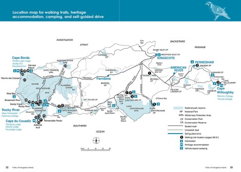 mappa di Kangaroo Island