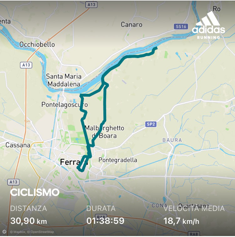 Un week end in bici lungo la destra Po